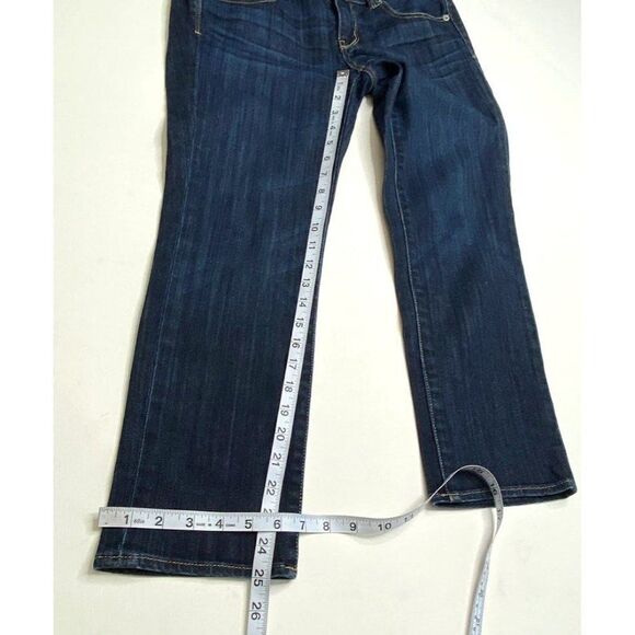 AMERICAN EAGLE AEO Artist Dark Wash Denim Cropped Jeans sz 4 - Picture 4 of 6